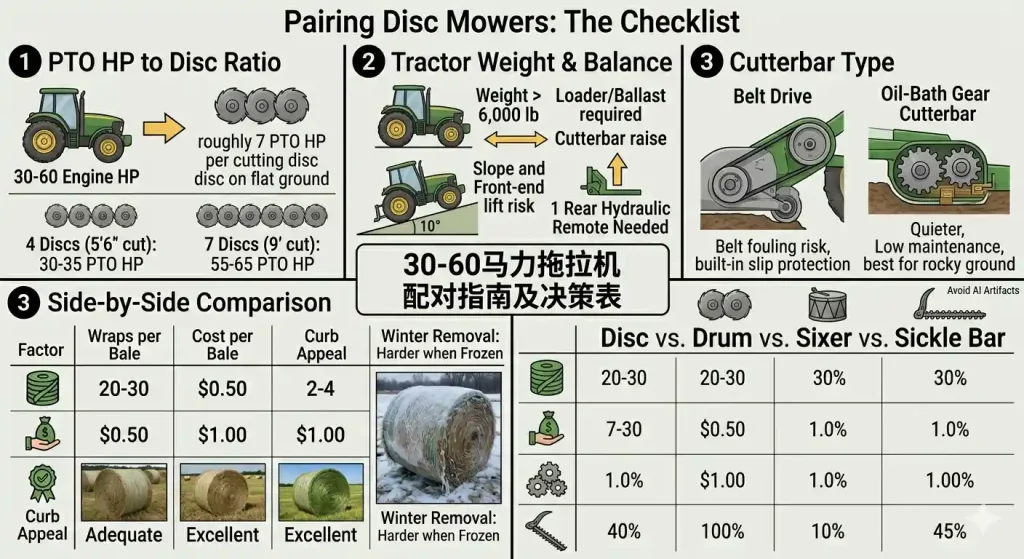 Disc Mowers for 30-60 HP Tractors