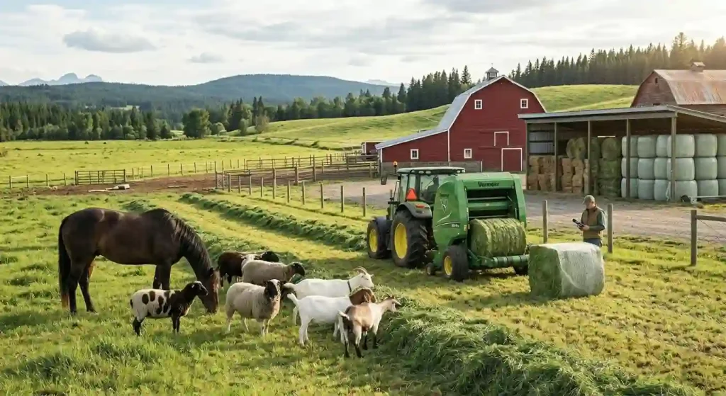 Hay Baling for Horse Farms, Sheep and Goat Operations