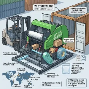 hay baler Packaging and Global Shipping